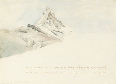 Matterhorn, Sveits, fra nordøst, 1849 av John Ruskin