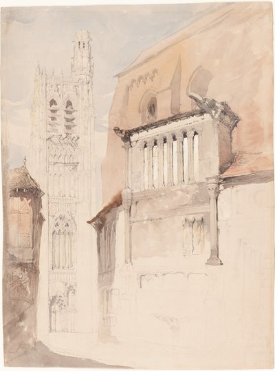Tower of the Cathedral at Sens av John Ruskin