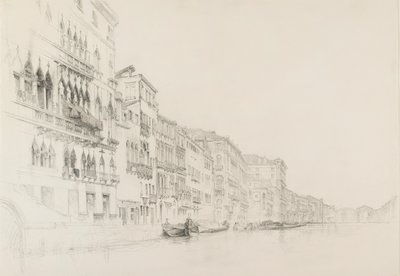 Utsikt fra Palazzo Bembo til Palazzo Grimani, Venezia, mai - juni 1870 av John Ruskin