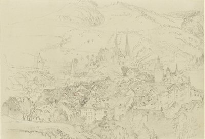 Utsikt over Luzern ovenfra, oktober – desember 1861. av John Ruskin