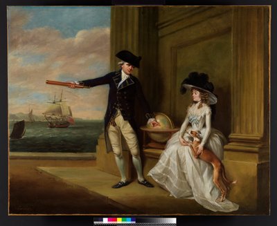 Portrett av kaptein og fru Hardcastle, 1785 av John Russell