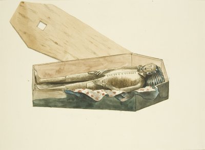 Mr Yeomans ved sin disinternering av John S. Miller