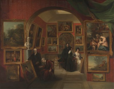 Interiøret til British Institution Gallery av John Scarlett Davis
