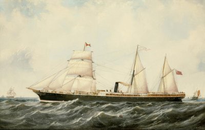 John Scott, Steamship Arratoon Apcar / Painted, 1873 av John Scott