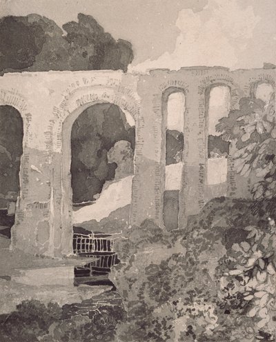 Telfords akvedukt, ca 1800-tallet. Artister: John Sell Cotman, Thomas Telford. av John Sell Cotman, Thomas Telford