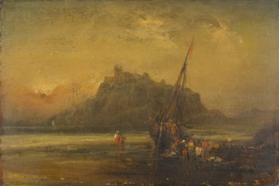 Strandscene av John Sell Cotman