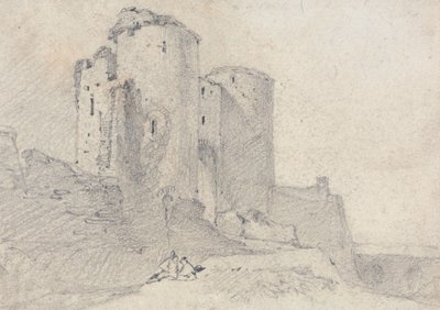 Beeston Castle, Cheshire: inngang til slottet av John Sell Cotman