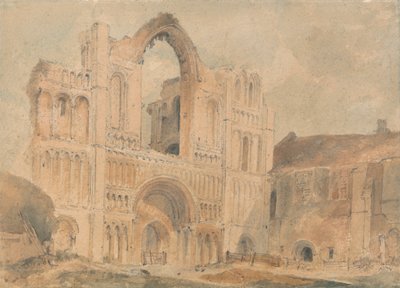 Castle Acre Priory, Norfolk, vestfronten av John Sell Cotman