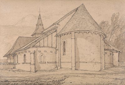 East End av Abbey Church of St. Paul i Rouen, Normandie av John Sell Cotman