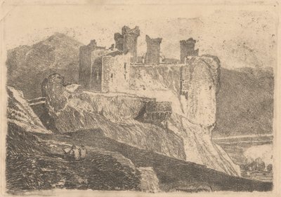 Harlech slott av John Sell Cotman