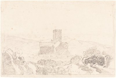 Landskap med kirke av John Sell Cotman