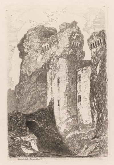 Liber Studiorum: Raglan Castle, Monmouthshire av John Sell Cotman