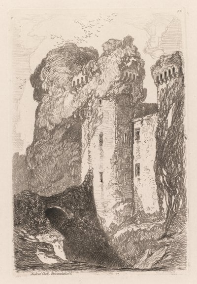 Liber Studiorium: Ragland Castle, Monmouhshire, 1838. av John Sell Cotman