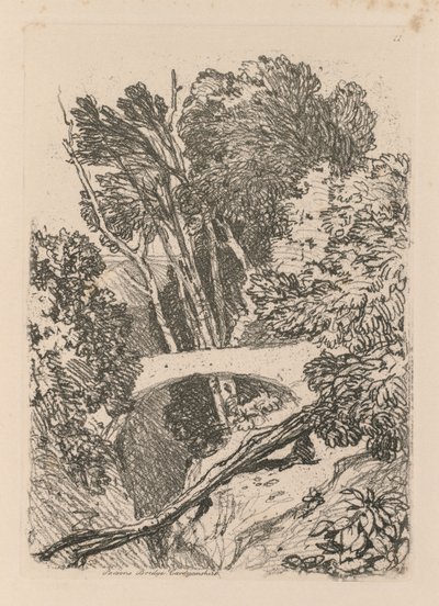 Liber Studiorum: Plate 11: Parsons Bridge, Cardingshire, 1838 av John Sell Cotman