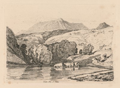 Studiebok: Plate 15, Cader Iris, Nord-Wales av John Sell Cotman