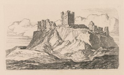 Studiebok: Plate 30, Bambro Castle, Northumberland, 1838 av John Sell Cotman