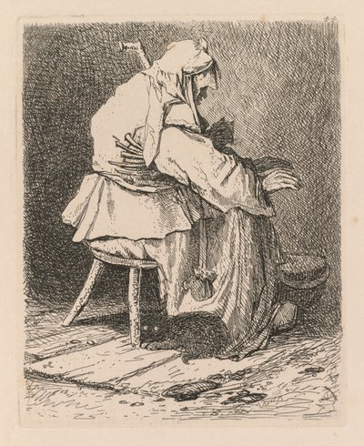 Liber Studiorum: Plate 44, Skisse etter Rembrandt, 1838. av John Sell Cotman