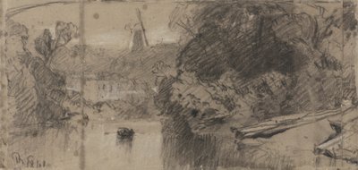 River Landscape, Sannsynligvis nær Thorpe, Norfolk av John Sell Cotman