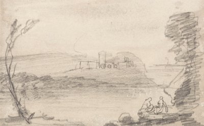 Ruin on a Lake, på samme måte som Richard Wilson av John Sell Cotman
