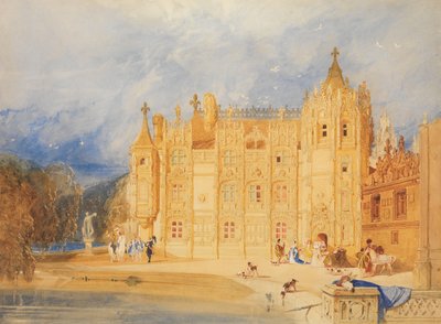 The Abbey House, Abbey of St. Ouen, Rouen, 1824-31. av John Sell Cotman