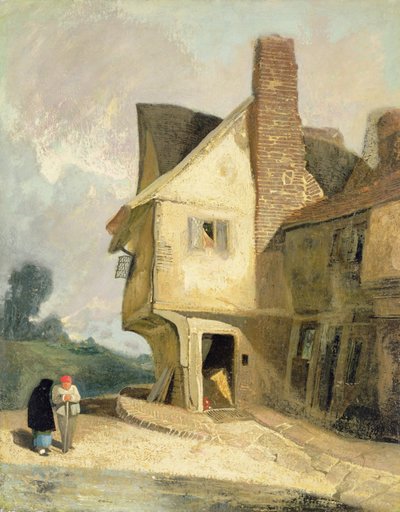 The Old House at St. Albans, ca. 1806 (olje på frenebrett lagt på panel) av John Sell Cotman