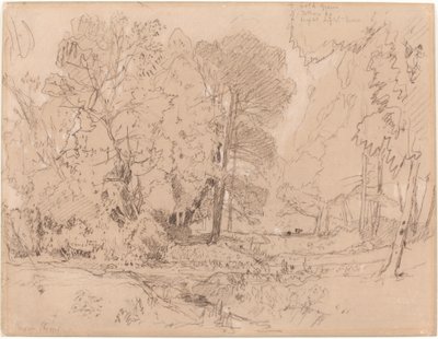 Skogkledd landskap av John Sell Cotman