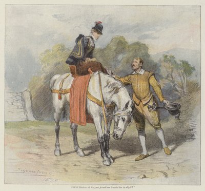 The Heart of Denise (chromolitho) av John Seymour Lucas
