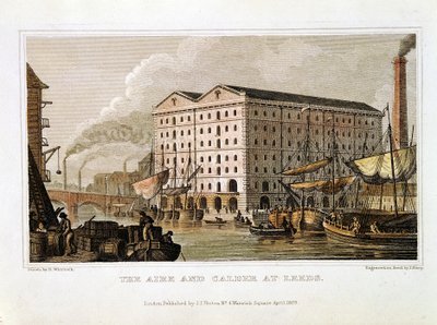 The Aire and Calder Navigation, Leeds, Yorkshire, 1828 av John Shury