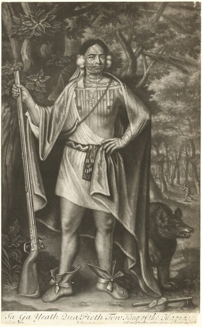 Sa Ga Yeath Qua Pieth Tow, King of the Maquas av John Simon after John Verelst