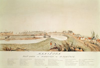 Manitoba, viser en handelsstasjon for Hudson Bay Company, 1871 av John Simpson