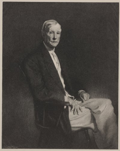Portrett av John D. Rockefeller, trykk laget av Timothy Cole av John Singer (after) Sargent