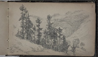 Alpinlandskap, Zell am See, Østerrike av John Singer Sargent