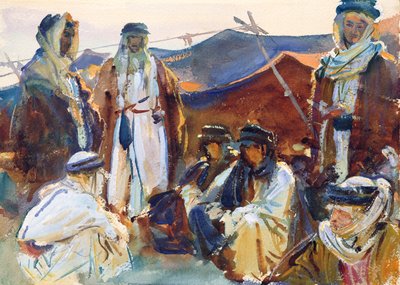 Beduinleir, 1905-06 (wc på papir) av John Singer Sargent