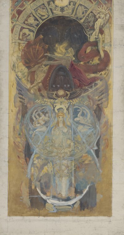Design for Boston Public Library, 1890-4 av John Singer Sargent