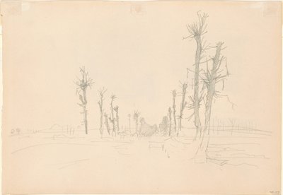 Ødelagt landskap [verso] av John Singer Sargent