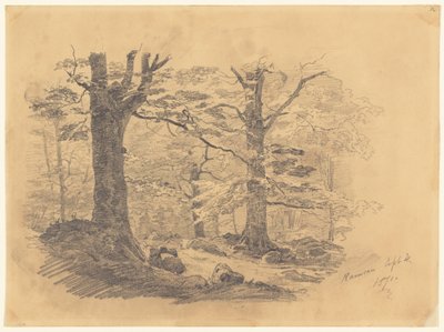 Forest, Ramsau, Tyskland, 1871. av John Singer Sargent