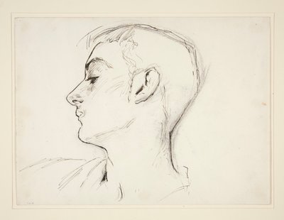Leder for en ung mann i profil av John Singer Sargent