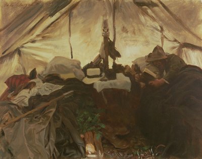 Inside a Tent in the Canadian Rockies, 1916 av John Singer Sargent