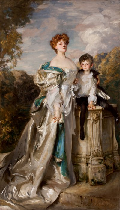 Lady Warwick og hennes sønn, 1905 av John Singer Sargent