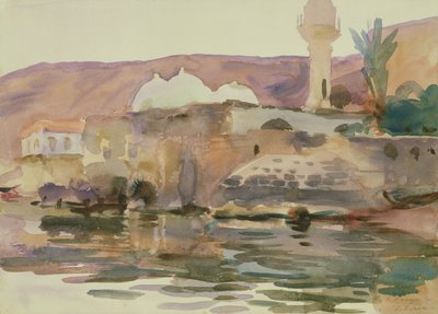 Tiberiassjøen (akvarell på papir) av John Singer Sargent