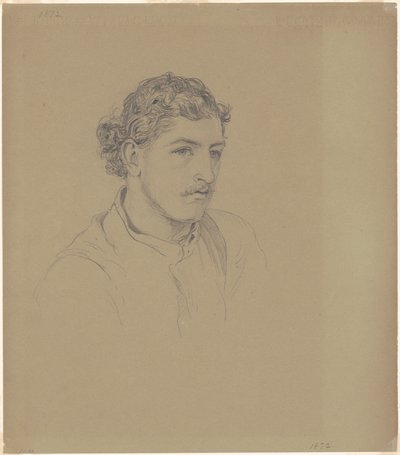 Mann med krøllete hår av John Singer Sargent