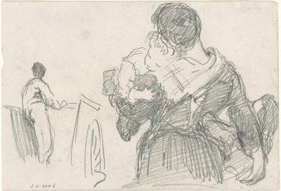 Mor og barn [recto], ca. 1871-1872. av John Singer Sargent