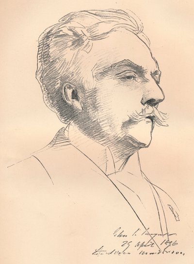 Portrettskisse av M. Gabriel Faure, c1889 av John Singer Sargent