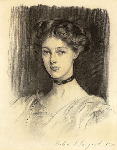 Portrett av Eva Katherine Balfour, senere Lady Buxton av John Singer Sargent