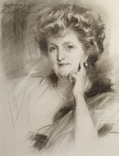 Portrett av en kvinne, etter 1900 (kritt på vevd papir) av John Singer Sargent