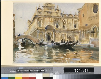 Rio Dei Mendicanti, Venezia (akvarell over blyant på off-white papir) av John Singer Sargent
