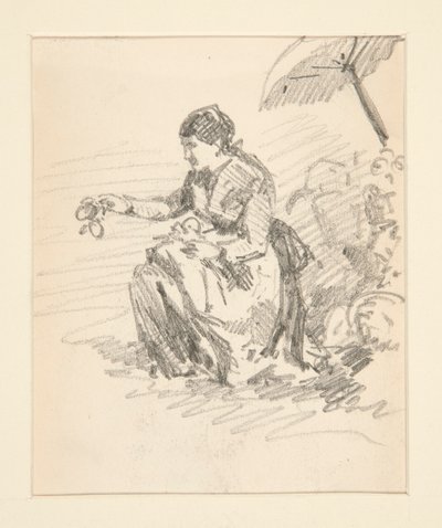Sittende kvinnefigur av John Singer Sargent