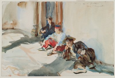 Spanske soldater, ca. 1902-03 (wc på papir) av John Singer Sargent
