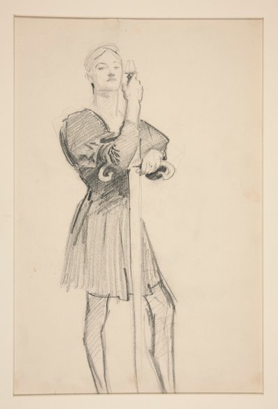 Stående figur med et spyd av John Singer Sargent