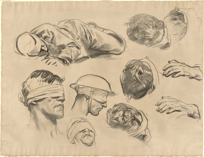 Studier for "Gassed" av John Singer Sargent